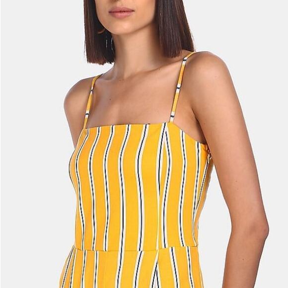 Tommy Hilfiger Yellow and Blue Jumpsuit with Wide-Leg Design Women's XL - Picture 2 of 8